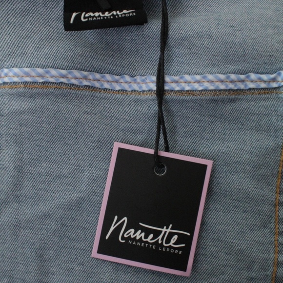 2000's NWT Nanette Lepore Distressed Jean Jacket - Picture 5 of 5